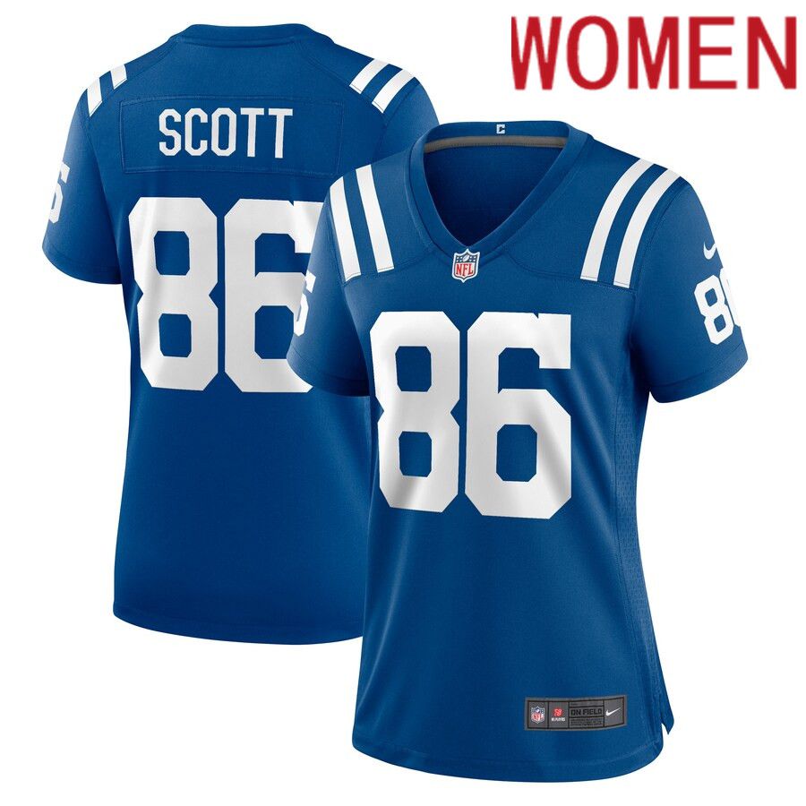 Women Indianapolis Colts #86 Jared Scott Nike Royal Game Player NFL Jersey
